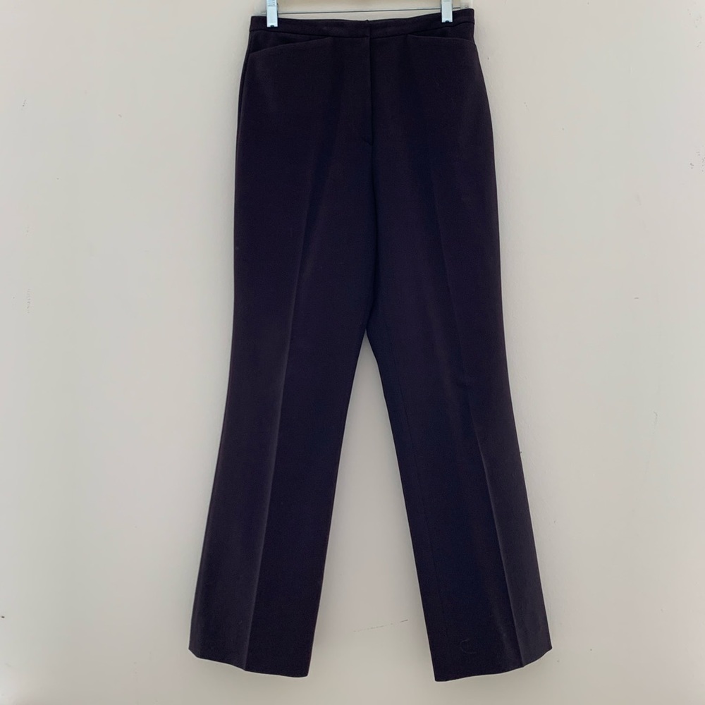 Bernard Zins Black Ribbed Wide Leg Trouser Pant 6